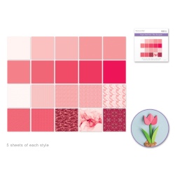 Paper Pad: 4x4" Color Theme Stack Pad x100 5eax20styles 100GSM A) Pink"