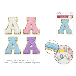 2.5 Iron-On Letter/Sticker Patch 3D Chenille A"