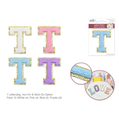 2.5 Iron-On Letter/Sticker Patch 3D Chenille T