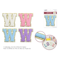 2.5 Iron-On Letter/Sticker Patch 3D Chenille W"