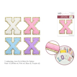 2.5 Iron-On Letter/Sticker Patch 3D Chenille X"
