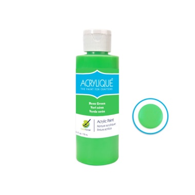 Acrylic Paint 205 NEON GREEN 4oz Acrylique