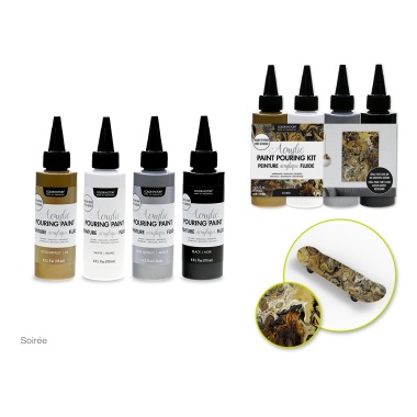 Acrylic Pouring Paint Kit 4pk 4oz Ready To Pour C) Soirée