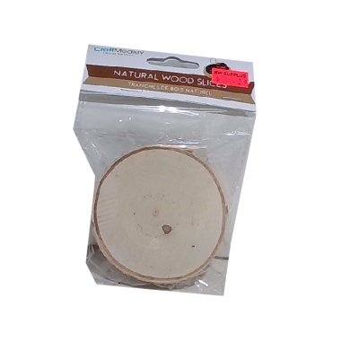 Craftwood: Natural Birch Slices 2pk 6cm.-7cm.