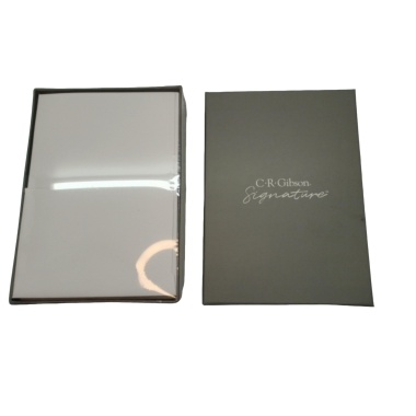 Note Cards 40pk. White Panelled Blank w/Envelopes C.R. Gibson Signature