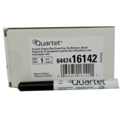 Dry Erase Markers 12pk. Black Fine Tip Quartet (or $0.69ea)