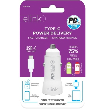 Car Charger USB Type-C® 20W Elink