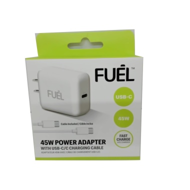 Fuèl 45W USB-C High Speed Wall AC Power Adapter With Cable, New