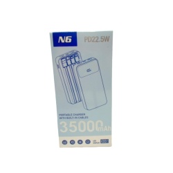 Power Bank w/Built In Cables 35000mah