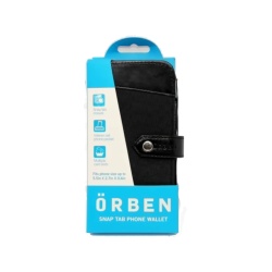 Snap Tab Phone Wallet 5.5x2.7"x0.4" Black Orben"