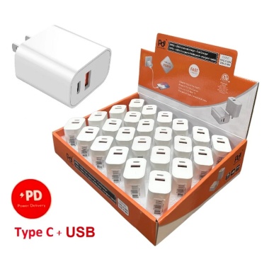 USB Wall Charger Type-C® & A 20w - each sold individually
