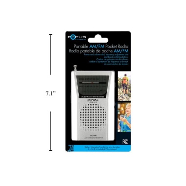 AM/FM compact Radio Extendable antenna. Batt oprt. Focus Electronics