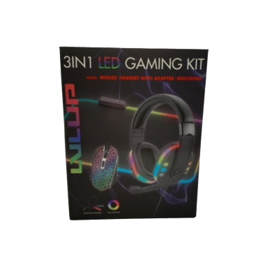 3 In 1 LED Gaming Kit w/Mouse, Headset & Mousepad Vivitar