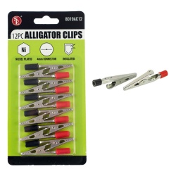 Alligator Clips 2 12pk. Insulated Grip"
