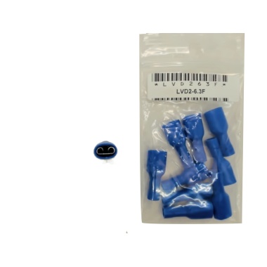 Fully Insulated Female Disconnect Crimp Terminal Stud Size: 0.8 X 6.35 / 0.032 X 0.250-BL bag of 10