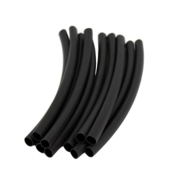Heat shrink tubing 1/4 inch 6 inch pieces 3:1 bag of 10 black