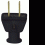 2 Wire Plug Male Black Or White 18308