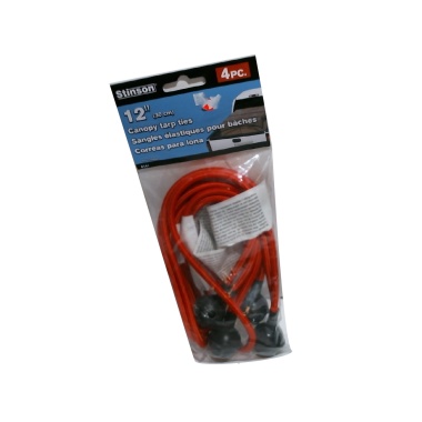Canopy tarp ties 12 set of 4 ball stretch cords