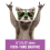 Passenger Car Window Cling Raccoon 14 x 15.75