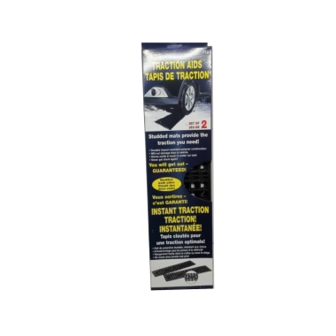 Traction aids double sided studded mats 22x6x.5 inch set of 2
