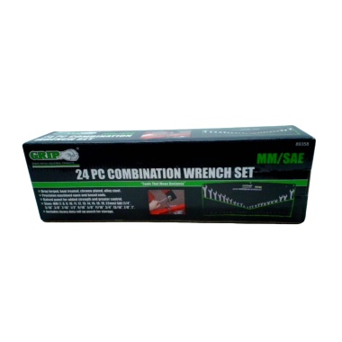 24pc. Combination Wrench Set MM/SAE Grip