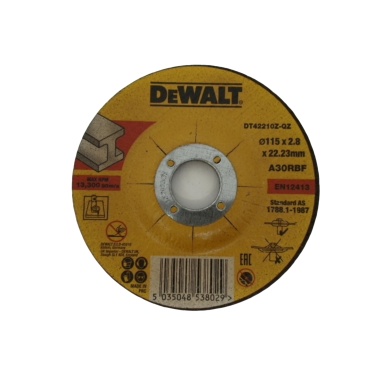 Metal Cutting Wheel Depressed Center 4.5 115 X 2.8 X 22.23mm Dewalt