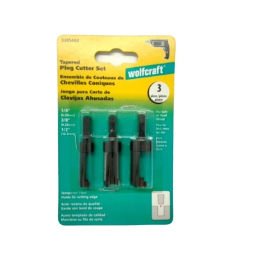 Plug Cutter 3pc. Assorted Wolfcraft