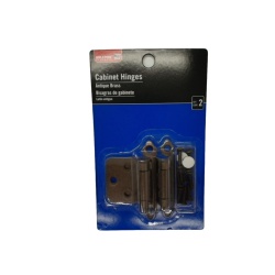 Cabinet Hinges Antique Brass 2pk. Bulldog