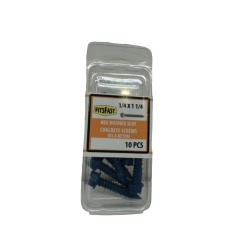 Concrete Screws Tapcon 1/4 x 1-1/4 10pk. Hex Washer Slot Fitsfast"