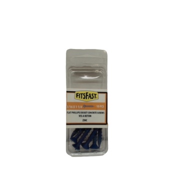 Concrete Screws Tapcon 3/16 x 1-1/4 10pk. Flat Phillips/socket Fitsfast