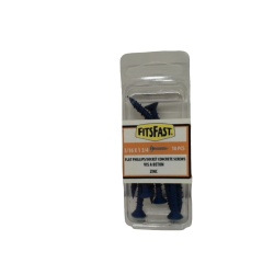 Concrete Screws Tapcon 3/16 x 1-3/4 10pk. Flat Phillips/socket Fitsfast"