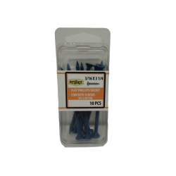 Concrete Screws Tapcon 3/16 x 3-1/4 10pk. Flat Phillips/socket Fitsfast"