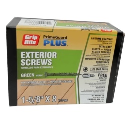 Exterior Screws 1-5/8 X 8 Green 1lb"