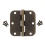 Round Corner Door Hinge 3.5 3pk. Antique Brass Bulldog