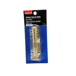 Safety Barrel Bolt 3 Brass Plated Bulldog"