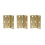 Square Corner Door Hinge 3pk 3.5 Brass Plated Bulldog
