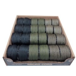 Micro Sport Cord Braided Camo/Black 1.18mm(3/64) x 110ft"