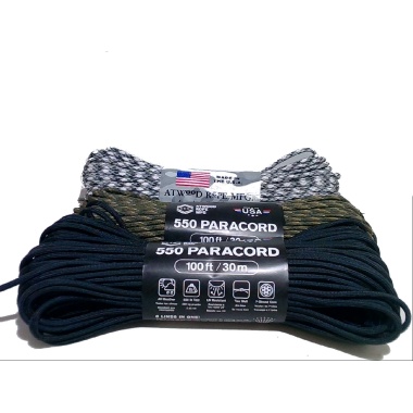 Rope 550 Paracord 100' Camo & Black