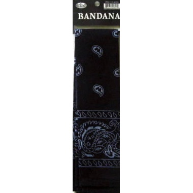 Bandana Printd BLK 21X21 inches
