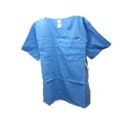 Scrub Top V Neck Blue Assorted Sizes (Each Sold Individually)