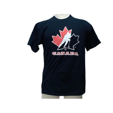 T-Shirt Black Large Team Canada