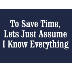 T-Shirt with print - Assume I Know - L