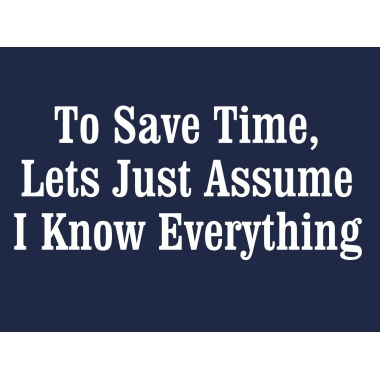 T-Shirt with print - Assume I Know - L