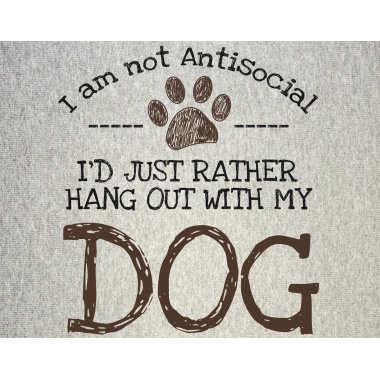T-Shirt with print - Hang With Dog - L