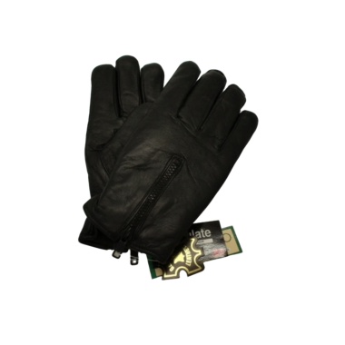 Leather Gloves Lined Black Assorted Sizes - each sold individually