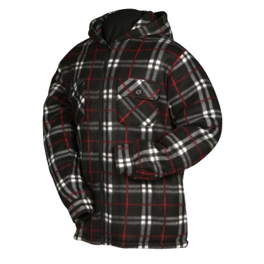 Pile Jacket - hooded - black/red - XXLarge ()