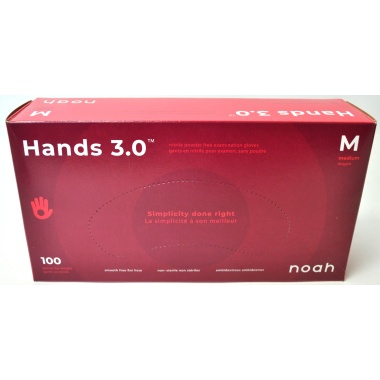 Gloves Nitrile Hands 3.0 Medium 100/pk