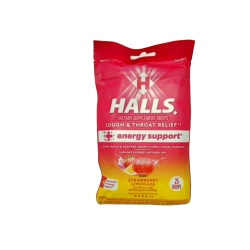 Halls Strawberry Lemonade Energy Support 25 Drops