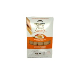 Cat Treats Fancy Feast Savoury Puree Naturals Salmon & Tuna 4 Sachets 40g. Purina