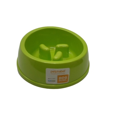 Dog Bowl Slow Feed 0.9L Green Petphabet